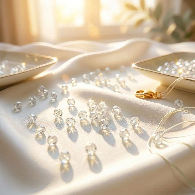 Machine embroidered diamonds, handmade diamonds
